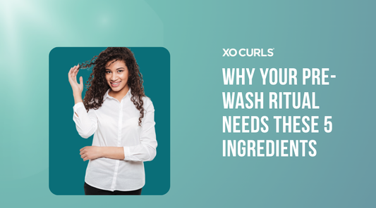 Why Your Pre-Wash Ritual Needs These 5 Ingredients blog with a curly hair model