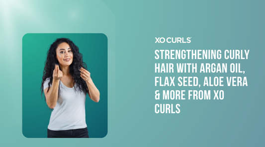 Learn how to strengthen curly hair on this XO curls blog with a curly hair model in it.