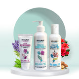 Shampoo, Conditioner, and Gel Combo: Achieve soft, frizz-free hair with this combination of shampoo, conditioner, and gel