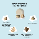Scalp massaging shampoo brush - Beige