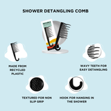 Shower Detangling Comb - Black