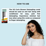 Shower Detangling Comb - Black