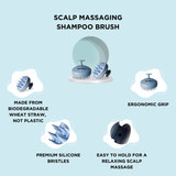 Scalp massaging shampoo brush - Blue