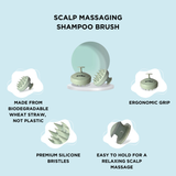 Scalp massaging shampoo brush - Green