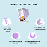 Shower Detangling Comb - Lavender