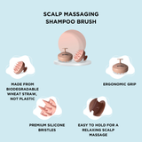 Scalp massaging shampoo brush -Pink