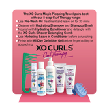 XO Curls Magic Plopping Towel for Curlier Curls - Microfiber Hair Towel