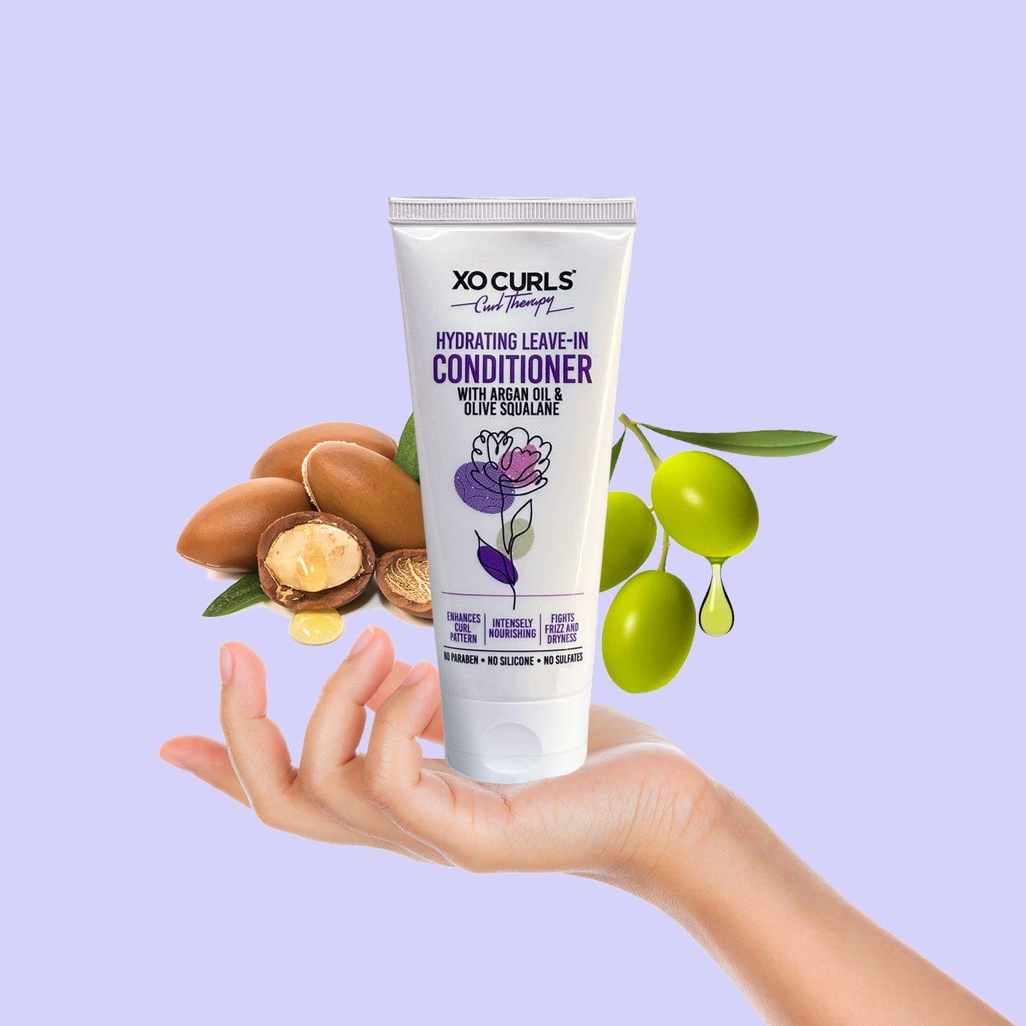 Leave-in Conditioner: Hydrating leave-in conditioner with Argan Oil and Olive Squalane to tame dryness and frizz - 100 ml.