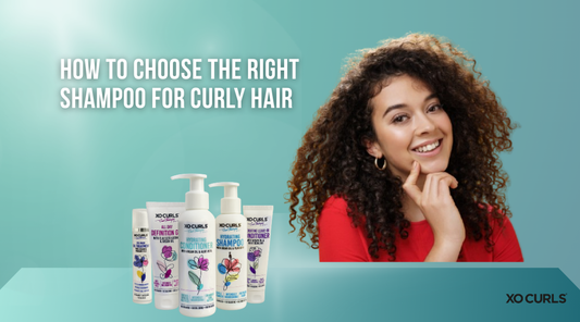 A curly hair model inside the how to choose the right shampoo 