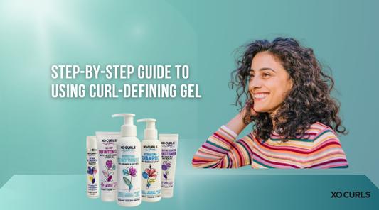 A blog on step-by-step guide to using curl-defining gel with a model having curly hair.