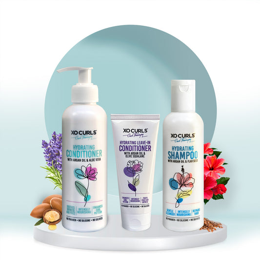 Frizz-free Hair Combo: Includes shampoo, conditioner, and leave-in conditioner to combat frizz effectively.