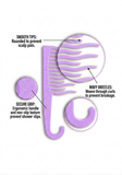 Shower Detangling Comb - Lavender