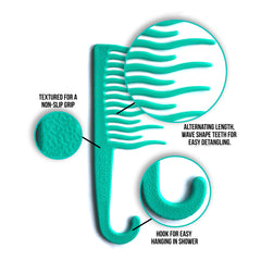 Shower Detangling Comb - Green