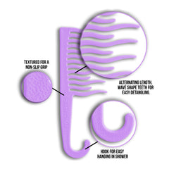 Shower Detangling Comb - Lavender