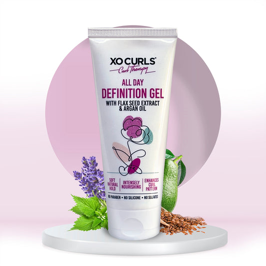 All Day Definition Gel - Soft hold, all-day definition gel with Flax Seed & Argan Oil for defined, well-shaped, frizz-free hair (100 ml).