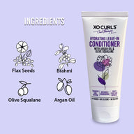 Brahmi, Flax seeds, Argan Oil, Olive Squalane based Leave-in Conditioner for curly hair.