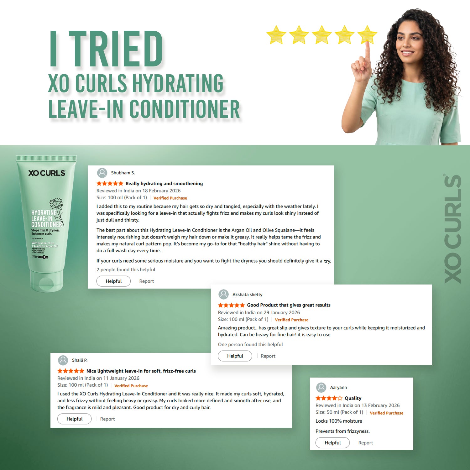 XO Curls Hydrating Leave-in Conditioner - 50ml