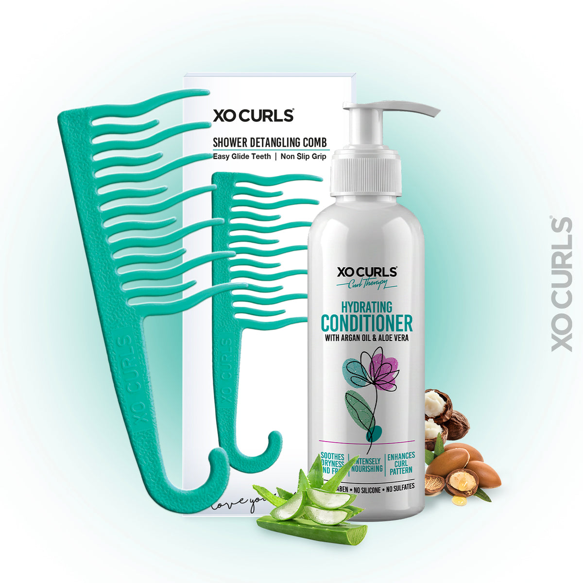 Detangling Comb & Hydrating Conditioner Combo