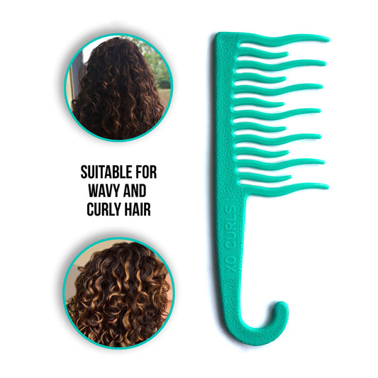 XO Curls Shower Detangling Comb: Essential tool for detangling hair in the shower. Suitable for wavy and curly hair.